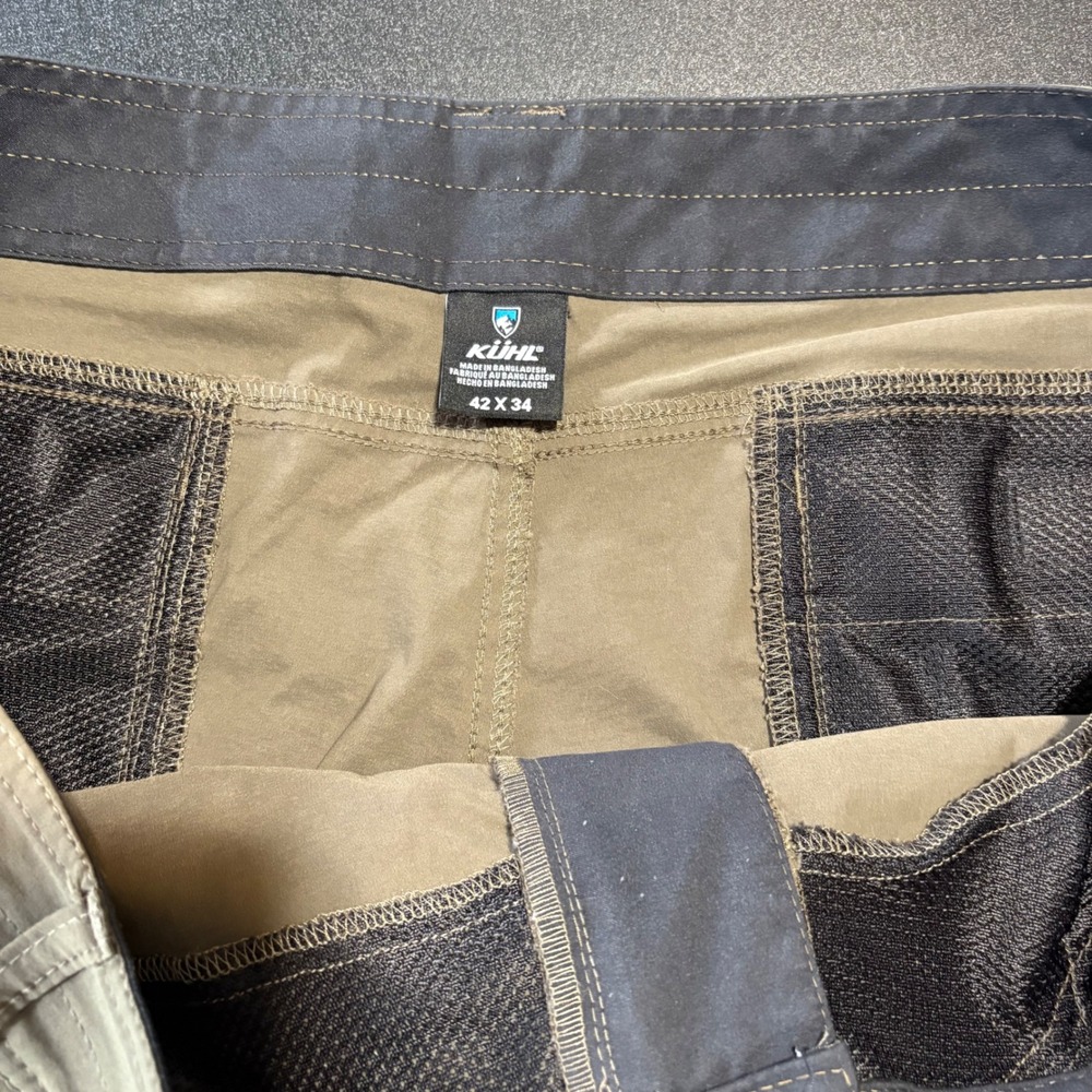 KÜHL Renegade pants Buckskin khaki straight leg 42x34 camping water resistant - Picture 7 of 10